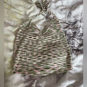 Garage space dye halter cami